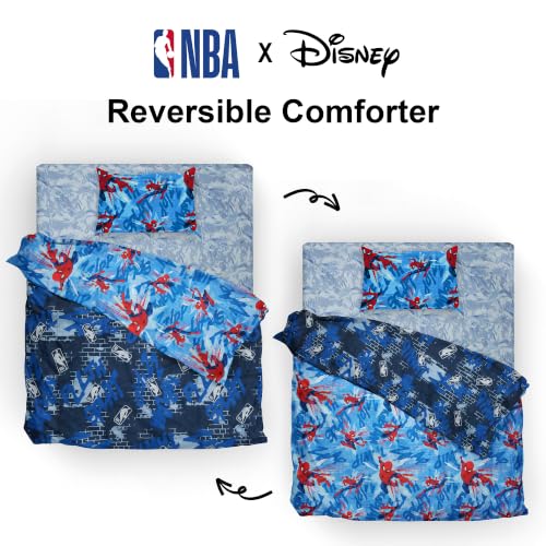 Marvel Spiderman Twin Comforter Set, Reversible Design Ultra Soft Fade Resistant Microfiber Kids Bedding Set, Officially Licensed - color: Spiderman