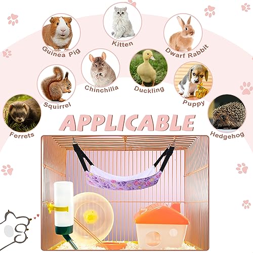 4 Pcs Cat Hammock for Cage Soft Hanging Pet Hammock Bed with Adjustable Straps and Metal Hooks Double Sided Bed for Large & Small Cats Ferret Rat Sugar Glider(Paw,20 x 24 Inch) - size: 20 x 24 Inch