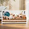 BUCATSTATE Hamster Cage 2.0, Large Hamster Enclosure (39in, White) | Stackable 5.4 ft² Large Habitats with Deep Beddiing Base, Sturdy Aluminum Frame, Front and Top Access, Easy Assemble - color: White, size: 39.3"L x 19.7"W x 20.6"H