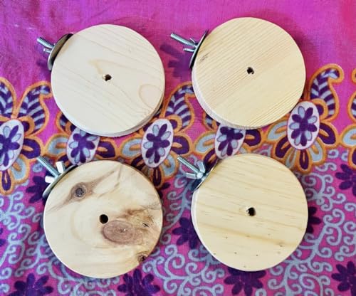 Generic 11 pc Kiln Dried Pine Chinchilla Cage Accessories with Ledges Steps and Tunnel Hideout, Large