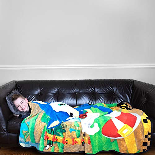 Franco Kids Bedding Super Soft Micro Raschel Throw, 46 in x 60 in, Sonic The Hedgehog, Anime - color: Sonic the Hedgehog, size: 46 in x 60 in