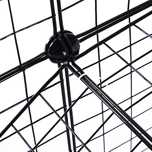 PawHut 36 Panels Small Animal Playpen with Door for Guinea Pigs 14 x 14 in | DIY C&C Cage, Ramp, Portable Metal Wire Yard, Rabbit, Hedgehogs