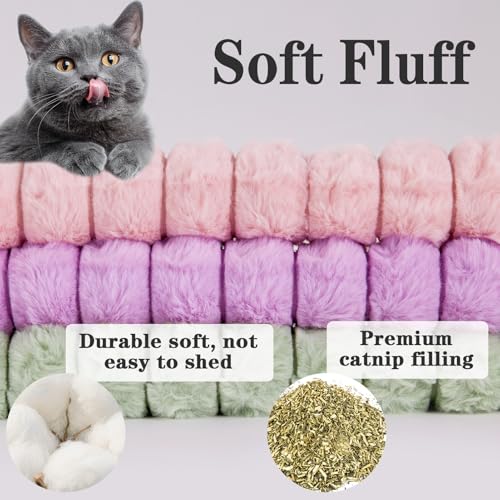 Cat Kicker Toy 3 PCS, Quiet Cat Catnip Toys for Indoor Cats | Interactive Cat Toy Pillows Long Cat nip Toys for Kitten 14.6in/37cm - style: Quiet 3pcs