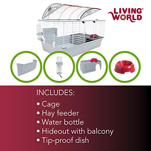 Living World Deluxe Hybrid Habitat for Small Animals, Large | Rabbit, Guinea Pig, Chinchillas, and Small Animal Cage - size: 37.8"L x 22.5"W x 22.0"H