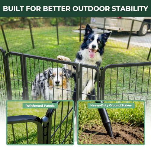 FXW Instant Dog Playpen, RV Camping, Outdoor & Yard, 32" H, 16 Panels | Portable, Easy setup, Heavy-duty, DIY layouts, For Small & Medium Dogs, Patented - size: 32"H