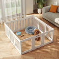 Acrylic Dog Playpen Indoor, 24" Puppy/Small Dog Play Pen with Door | Pet Playpen Fence for Puppies, Rabbits, Safety Double Lock Door, Easy Assemble and Clean, 12 Panels