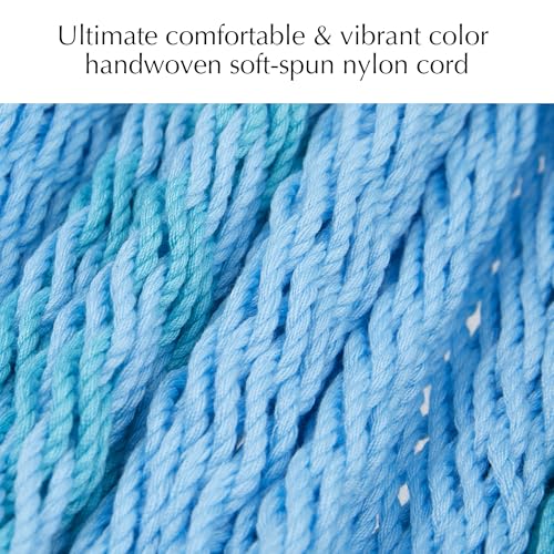 Handwoven Rope Mayan Hammock for Outside, 600 lbs Capacity | 2 Person, Portable Carrying Bag, Easy-Used Tree Straps, Carabiners, Soft Fabric, Patio (Pine Lake, X-Large) - color: Pine Lake, size: X-Large