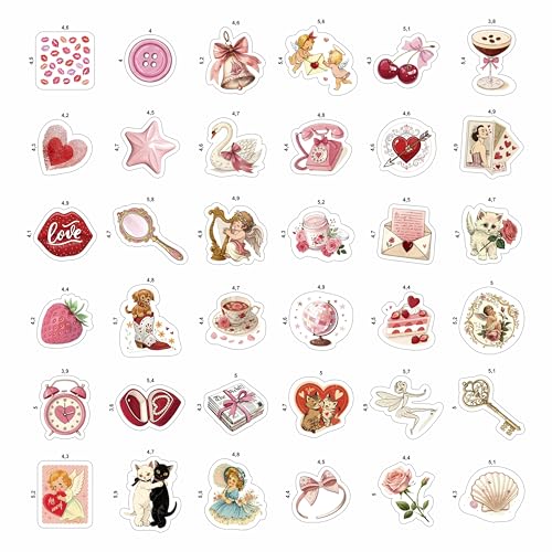 100Pcs Coquette Stickers and Decals for Laptop - Pink Aethetic Stickers for Water Bottle - Coquette Gifts - Gift for Women & Men - color: Coquette Stickers