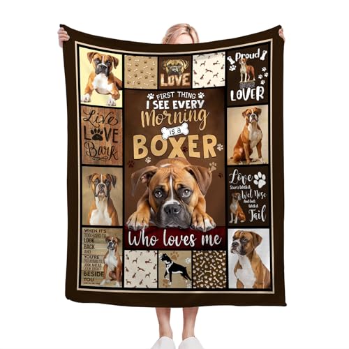 Boxer Dog Blanket, Puppy Throw Blankets, Animal Fuzzy Plush Blanket Ultra Soft for Dog Lover Gift Kids Teens Women Men Girls Boys Stuff Decor for Home Bedding Sofas Couch Camping 50"X40" - color: Boxer Dog, size: 50"x40"