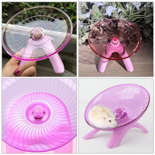 Hamster Flying Saucer Silent Running Exercise Wheel Hamster Wheel Saucer for Hamsters, Gerbils, Mice,Hedgehog and Other Small Pets