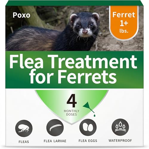 Ferret Flea Prevention, 4-Month Supply (2.5 ml High-Volume Tube) for Multi-Ferret Households, 1 lb+ | NDC Non-Nitenpyram Code