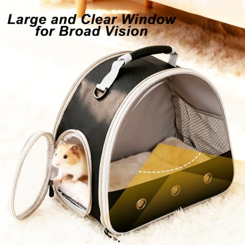 2-Pack Guinea Pig Carrier Backpack and Playpen with Lid, Breathable Pet Pen Excercise Fence, Portable Travel Cage for Bunny, Bearded Dragon, Rabbits, Hamster, Chinchillas, Sugar Glider, Squirrel - color: Black