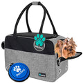 PetAmi Dog Purse Carrier for Small Dogs Cats, TSA Airline Approved Soft-Sided Pet Carrier with Pockets, Ventilated Travel Tote Bag with Bed & Shoulder Strap, Puppy Kitten, Max 12 lbs, Heather Grey - color: Heather Grey