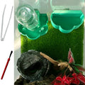 Jumping Spider Water Dispenser, Magnetic Hanging Feeder Dish with Cleaning Brush and Tweezers,Fits for Jumping Spiders,Arboreal Animals, and Other Small Animal Accessories (Green, 8ml) - color: Green