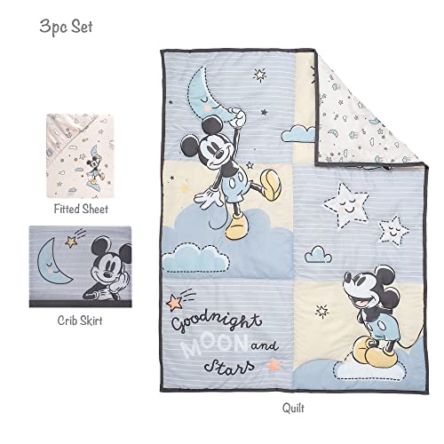 Lambs & Ivy Disney Baby Moonlight Mickey Mouse 3-Piece Nursery Crib Bedding Set - color: Moonlight Mickey