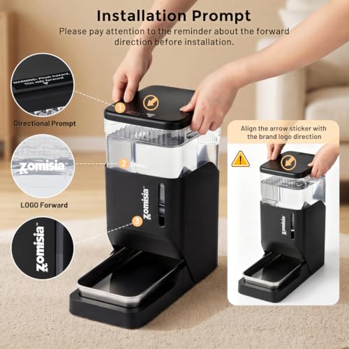 ZOMISIA Automatic Dog Water Dispenser 8L with Stainless Steel Bowl, Gravity Large Capacity Water Bowl for Dogs, 2 Gallon Pet Waterer 100% BPA Free, White - color: White, size: 8L