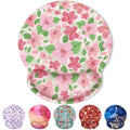 KONVINIT Ergonomic Mouse Pad with Wrist Rest, Small Mousepad with Non-Slip Rubber Base and Smooth Surface, Pink Floral Mouse Pads for Desk, Office Desk Accessories - color: Pink Flowers