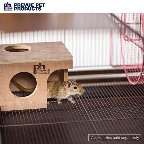 Prevue Pet Products Rolling Small Animal Cage - Ideal for Rats, Chinchillas, Ferrets, Guinea Pigs, Chew-Proof Critter House, Easy to Clean - Earthtone Dusted Rose Hammertone Finish