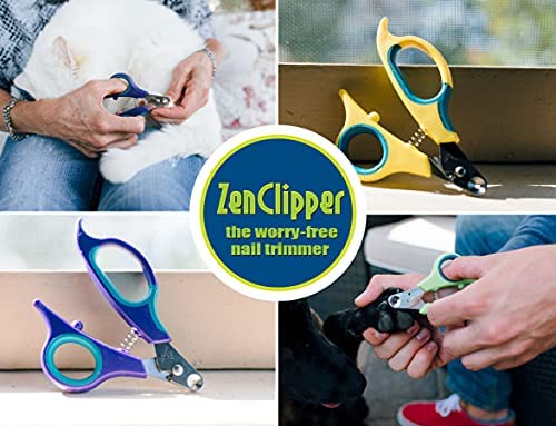 Zen Clipper Cat Nail Clippers - Conical Blade, No Overcut - Easy-to-use Cat Nail Trimmer for Stress Free Home Grooming – Sharp Conical Blade Makes a Clean, Splinter-Free Cut (2mm Hole) - size: X Small - 2mm hole