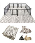 BNOSDM 91" X 63" Washable Bunny Cage Liners Large Rug for Rabbits Large Non Slip Pad for Bunnies Resuable Rabbit Liner for Chinchillas Cats - size: 91" X 63"