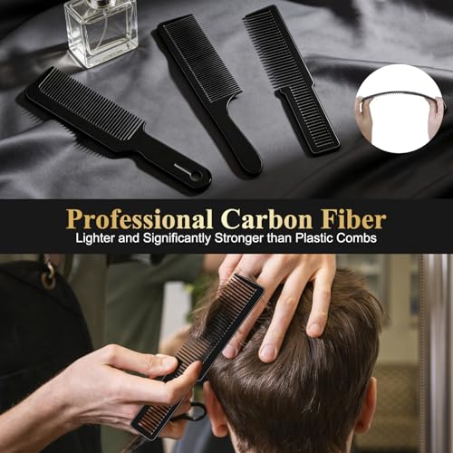 16 PCS Professional Barber Comb & Brush Set | 10oz (300ml) Continuous Spray Bottle, Carbon Fiber Rat Tail Comb, Neck Duster, For Men, Women, Salon & Home