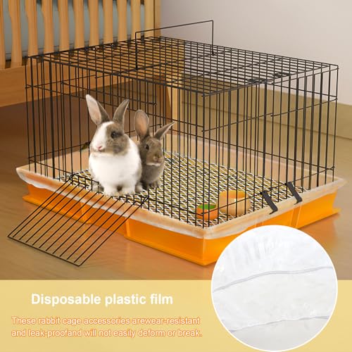40 Pcs Disposable Small Animal Cage Liners Elastic Plastic Toilet Film | Toilet Pad Paper, Rabbit Hamster Toilet Film Cover, Pet Dust Cover, Cage Liners for Small Animals, Hamster Tray Liner