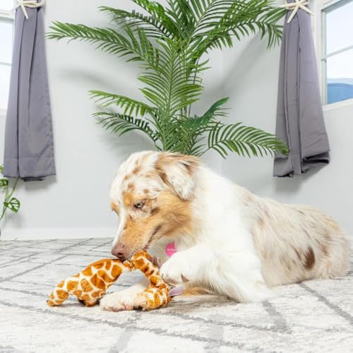 SPOT Skinneeez Giraffe 20 Inch Stuffing-Free Plush Squeaky Dog Toy – Long Interactive Chew Toy for Medium and Large Dogs – Mess-Free Play for Light & Moderate Chewers - style: Giraffe