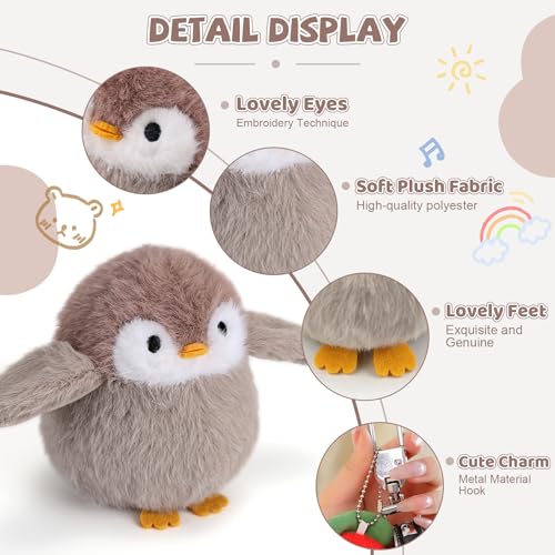 Penguin Stuffed Animal 4.5 Inches Penguin Plush Toy Holder Bag Pendant Party Favor Christmas Birthday Valentine's Day Gift Toys for Boys Girls Kids - color: Penguin