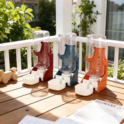 17oz Hanging Rabbit Water Bottle, No-Leak Automatic Pet Water Dispenser for Bunny, Guinea Pig, Chinchilla, Hedgehog, Ferret,Orange - color: Oranage