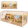 Wooden Hamster Cage, 48inch Large Hamster Enclosure with Openable Top & Stabilized Acrylic for Small Animals, Guinea Pig, Rabbit, Rat, 48" L x 20''W x 20''H Hamster Habitat with Multi-Vent - size: 48.0"L x 20.0"W x 20.0"H
