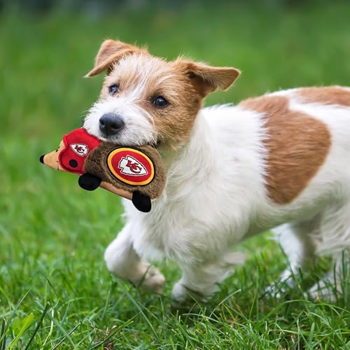 NFL Kansas City Chiefs Plush Hedgehog Toy for Dogs & Cats, Cool Soft Pet Toy for Fun and Interactive Play, Dog Chew Toy with Squeaker, Licensed Hot Pet Toy - color: Kansas City Chiefs