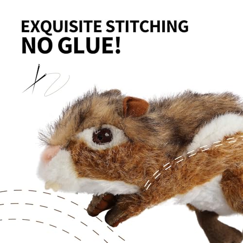 ALL FOR PAWS Dog Squeaky Toys Stuffed Animal Chipmunk Pet Plush Toys Squeak Chew Toy for Dogs Large