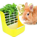 Hay Food Bin Feeder, Hay and Food Feeder Bowls Manger Rack for Rabbit Guinea Pig Chinchilla and Other Small Animals (Yellow)?- - color: Yellow