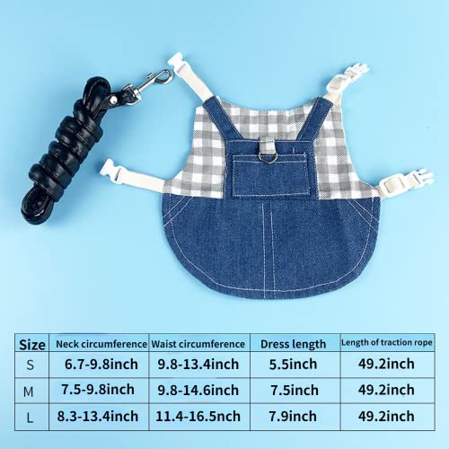 Rabbit Harness and Leash for Walking Escape Proof - Cute Mesh Breathable Bunny Vest Harness Outdoor Camping Hiking Training - Also Suit for Ferret Kittn Puppy Small Animals (Medium) - size: Medium