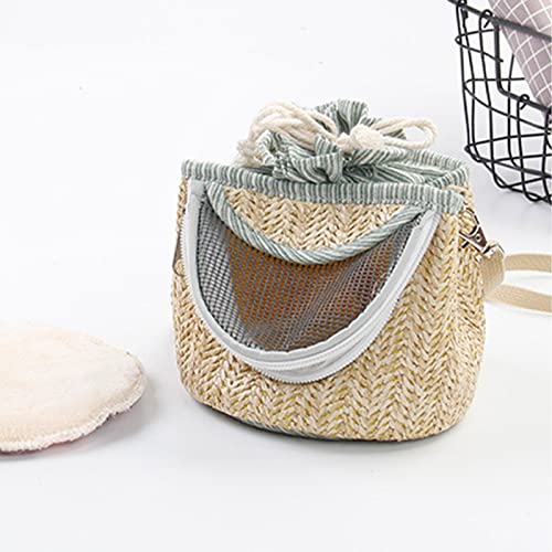 Hamster Carrier, Hamster Travel Carrier, Breathable Hamster Shoulder Bag with Long Detachable Shoulder Strap, for Hamster Hedgehog Sugar Glider Squirrel Gerbil (Green)