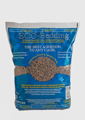 ECO BEDDING 99% Dust Free Paper Bedding for Small Pets and Birds, Odor Control, 1.5 lb (Expands to 30 L) - size: 1.5