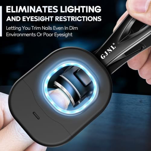 2026 LED Nail Clippers with Lights for Men Women | Heavy Duty Toenail Clippers for Seniors Thick Nails with 16MM Wide Jaw, Ideal Gift for Family and Friends
