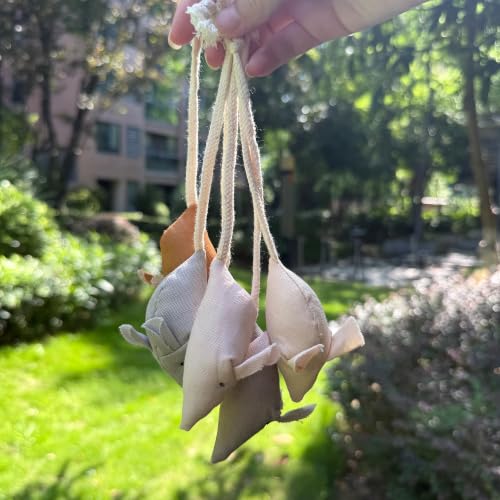 Catnip Mice Cat Toys, 6 Pcs Interactive Fabric Mouse Toys for Indoor Cats | Handcrafted,Durable Soft,Catnip & Silvervine Blend,Interactive Play,Encourages Chasing, Chewing,Kitty Exercise and Fetch Toy - size: Small
