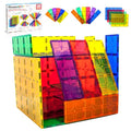 PicassoTiles 28 Piece Large Magnetic Tiles, Stabilizer STEM Set for Kids 3+ | Doubles as foundation, column, pillar support, extra strong magnets, vivid clear colors, safe creative preschool play time - style: 28 pcs XL Plate