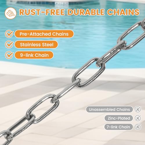 Lazy Daze 12 FT Sunbrella Quilted Hammock, Non-Fading Double Hammock | 2 Person Hammock with Pillow, Straps, Carabiners , All Weather Fade Resistant for Outside, Dolce Oasis - color: Dolce Oasis
