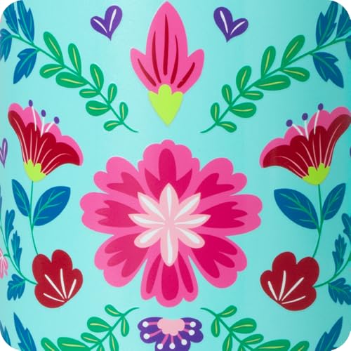Swig Life 30oz Leakproof To-Go Tumbler with Handle, Flora Azul | Leakproof Lid - Triple Insulated Stainless Steel - Handle & Straw Included - Cup Holder Friendly - Dishwasher Safe - color: Flora Azul