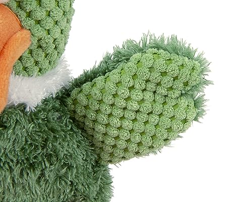 goDog Checkers Sitting Duck Squeaky Plush Dog Toy, Chew Guard Technology - Green, Large - color: Sitting Duck (Green), size: Large