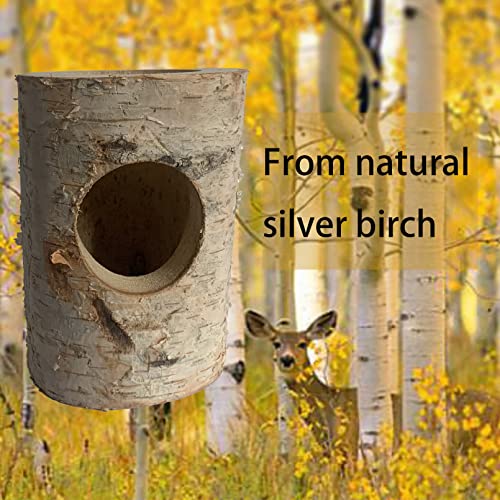 Wooden Hamster Tunnel Natural Birch Wood Tree Holes Tube Small Animal Hollow Trunk Hideout Exercise Dwarf Mice Chew Toys Cage Accessories for Chinchillas Guinea Pigs Dwarf Mouse Rat(10Pcs) - size: 【10Pcs】