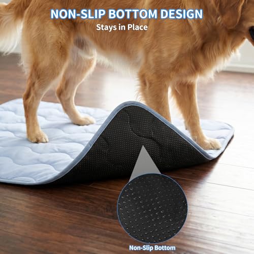 NAMOTEK Large Washable Dog Cooling Mat Ice Silk Cool Mat for Pet Self Comfortable Blanket Dog Pad - size: 39" x 27"