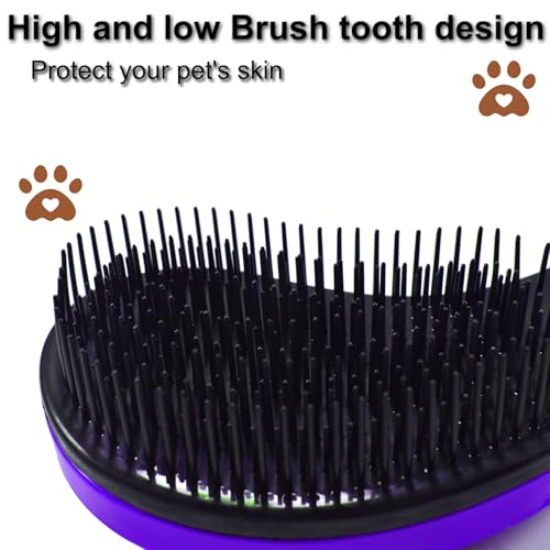 Puppy Brush, Soft Dog Brush for Grooming, Puppy Hair Remover Brush Comb, Grooming Tool for Poodles,Teddy, Yorkies, Maltese, Shih Tzu, Chihuahua, Deep Purple - color: Deep Purple