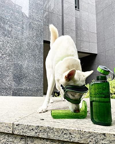 OllyDog OllyBottle | Tritan Dog Water Bottle with Detachable Bowl | BPA Free Leakproof Pet Dispenser | Hiking Travel (1L, Grass) - color: Grass, size: 1L