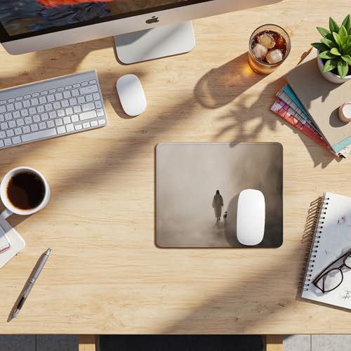 Christian Jesus with Lamb Mouse Pad, Christian Jesus Religious Gifts Mousepad for Office Desk Computers Laptop, Religious Faith Office Supplies Desk Accessories, 9.5x7.9 Inch - color: 17Child