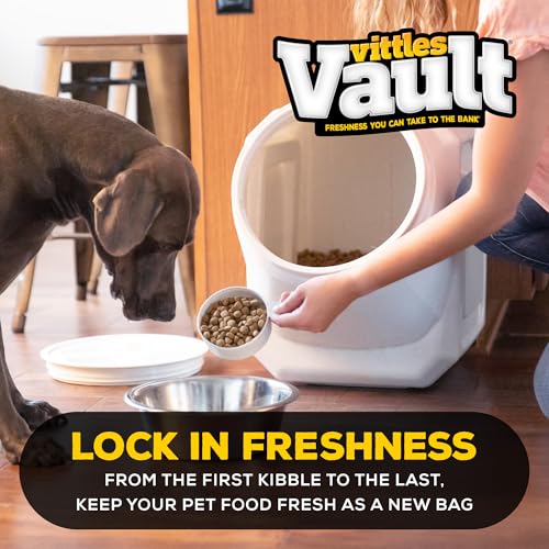 Gamma2 Vittles Vault Stackable Dog Food Storage Container with Sealing Lid, Up to 60 lbs Dry Pet Food Storage Container, USA-Made - [14.5" L x 19" H] | Made in USA, sealing lid keeps dry meals fresh and pests out, 14.5 x 19 inches, durable pantry bin, eas
