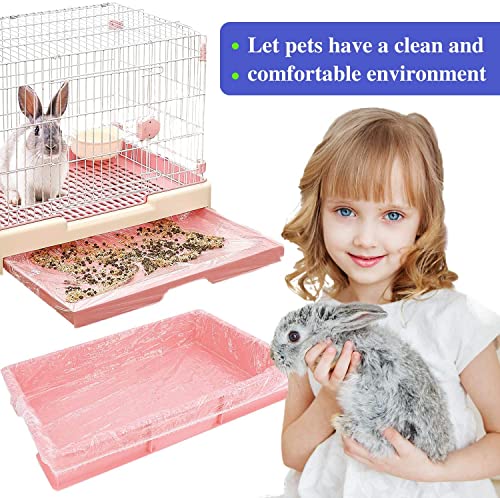 30 pcs Disposable Cage Liners, Clear Plastic Rabbit Cage Liner Bag | Universal Toilet Film for Bunny, Hamster, Totoro, Hedgehog, Guinea Pig and Small Animals(30pcs, 47in) - size: 30 count