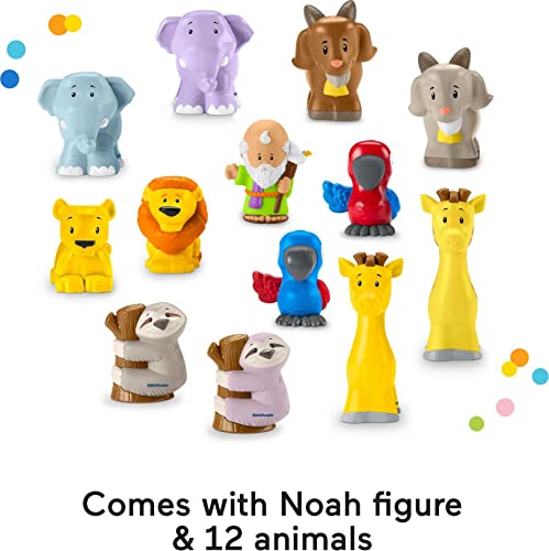 Fisher-Price Little People Noah’s Ark Playset | Toddler Toys, 12 Animals & Noah Figure, Pretend Play for Kids Ages 1+ Years (Amazon Exclusive)